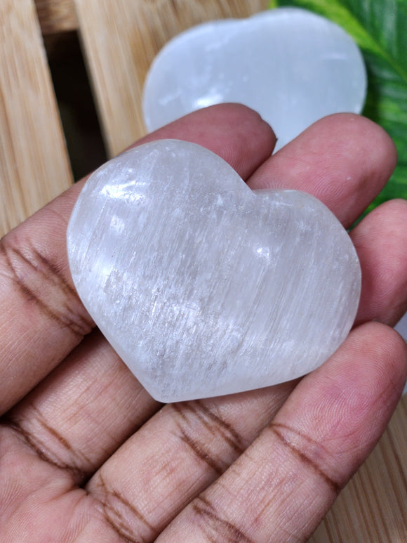 Selenite Heart Palm