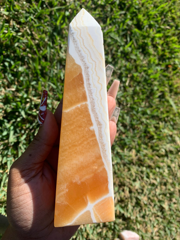 Orange Calcite Tower